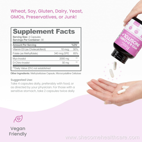 Myo-Inositol & D-Chiro Ovarian Support Inositol capsules